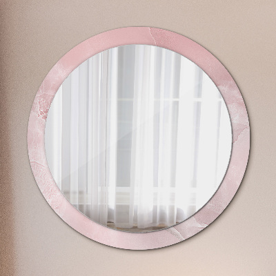 Tiskano okroglo ogledalo Roza kamen