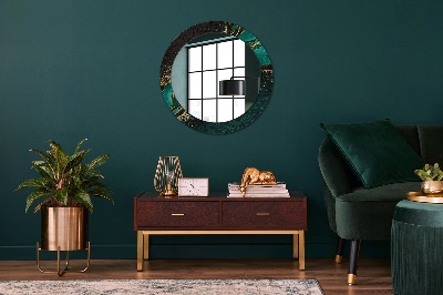 Okroglo okrasno ogledalo Marmorna zelena