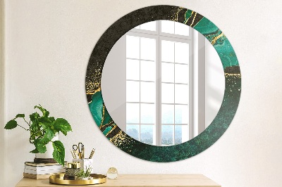 Okroglo okrasno ogledalo Marmorna zelena