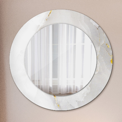 Tiskano okroglo ogledalo Sijoči marmor