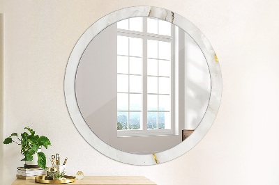 Tiskano okroglo ogledalo Sijoči marmor