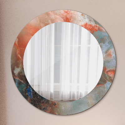 Okroglo okrasno ogledalo Onix marmors