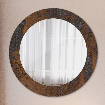 Okroglo okrasno ogledalo Kovinsko rustikalno