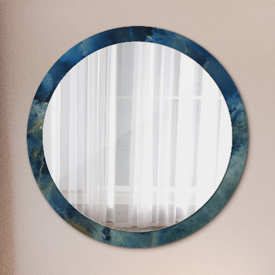Okroglo ogledalo s potiskanim okvirjem Marmorni onyx