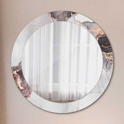 Okroglo okrasno ogledalo Abstraktna tekočina