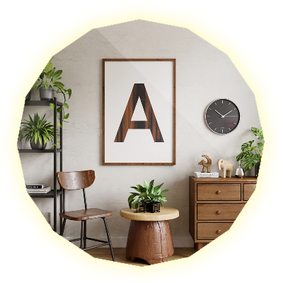 Geometrijsko ogledalo z LED osvetlitvijo