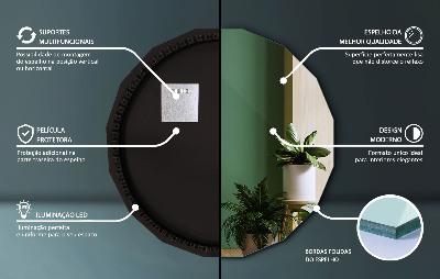 Geometrijsko ogledalo z LED osvetlitvijo