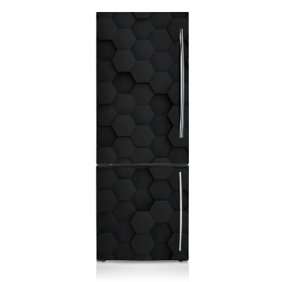 Magnetna podloga za hladilnik Črni šesterokotni vzorec