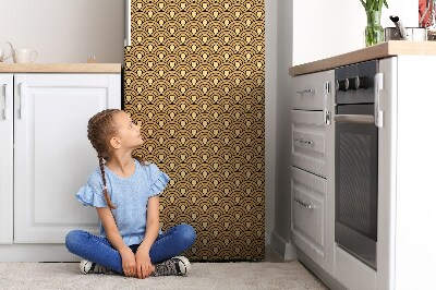 Dekoracija za hladilnik Zlati retro vzorec