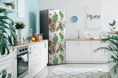 Nalepka za hladilnik Listi in rože