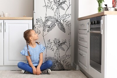 Nalepka za hladilnik Cvetje doodle