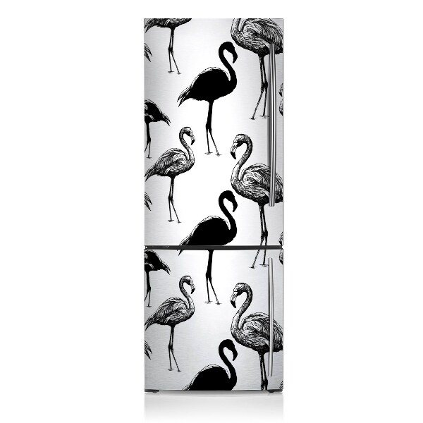 Dekoracija za hladilnik Retro flamingos