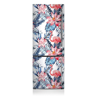 Nalepka za hladilnik Pobarvan flamingo