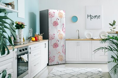 Magnetna podloga za hladilnik Flamingo cvetje