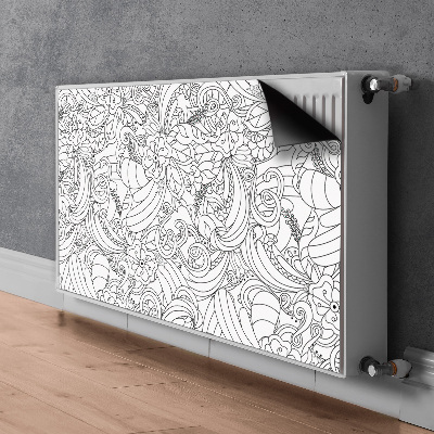 Pokrov radiatorja Vzorec doodle