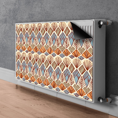 Pokrov radiatorja Etnični rjavi vzorec