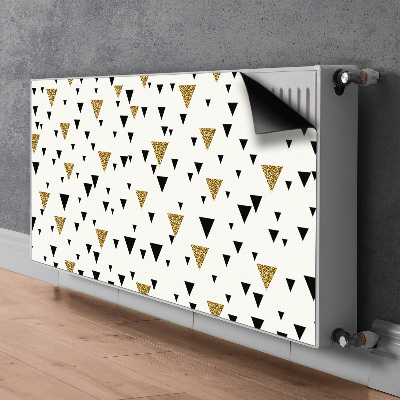 Dekoracija za radiatorje Zlati in črni trikotniki