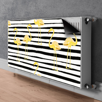 Dekoracija za radiatorje Zlati flamingi