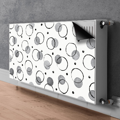Pokrov radiatorja Krogi s črnilom