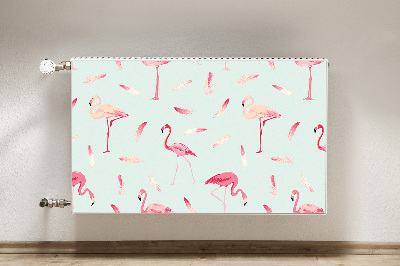 Pokrov za radiator PVC Flamingi in perje