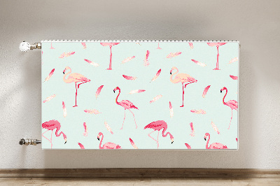 Pokrov za radiator PVC Flamingi in perje
