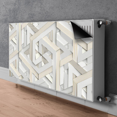 Dekoracija za radiatorje Vzorec črt 3d geometrije