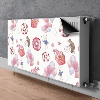 Pokrov za radiator PVC Sladkarije in baloni