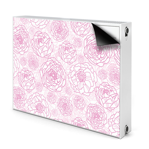 Pokrov za radiator PVC Roza cvetje