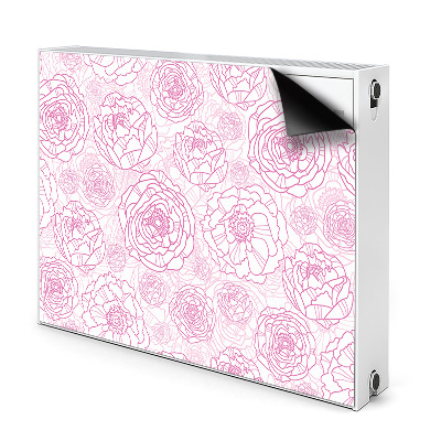 Pokrov za radiator PVC Roza cvetje