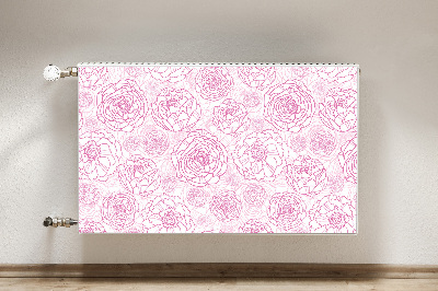 Pokrov za radiator PVC Roza cvetje