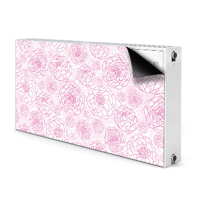 Pokrov za radiator PVC Roza cvetje