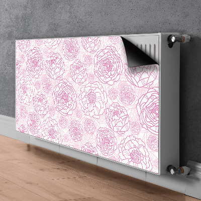 Pokrov za radiator PVC Roza cvetje