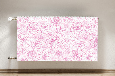 Pokrov za radiator PVC Roza cvetje