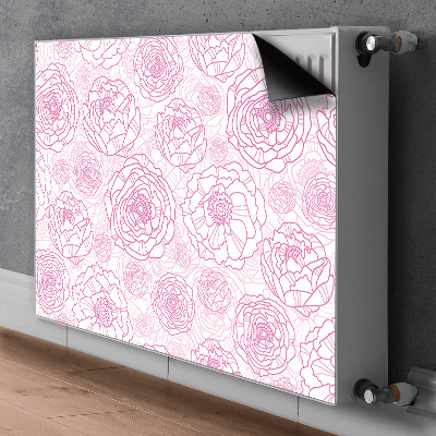 Pokrov za radiator PVC Roza cvetje