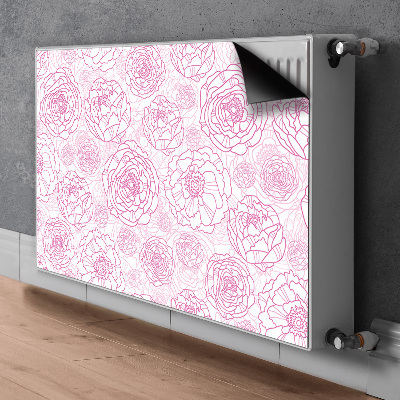 Pokrov za radiator PVC Roza cvetje