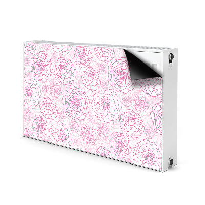 Pokrov za radiator PVC Roza cvetje