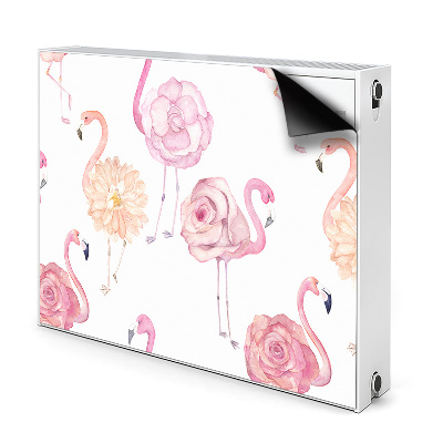 Pokrov za radiator PVC Flamingi in rože