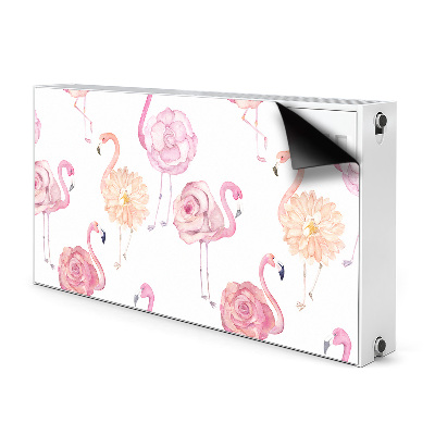 Pokrov za radiator PVC Flamingi in rože
