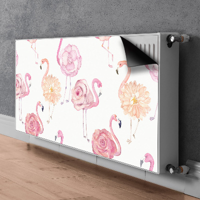 Pokrov za radiator PVC Flamingi in rože