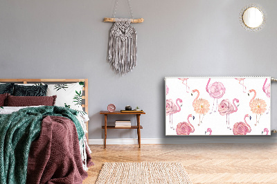 Pokrov za radiator PVC Flamingi in rože