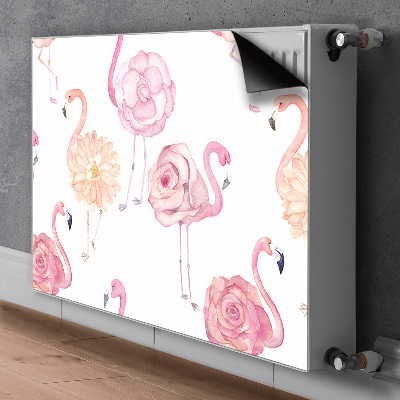 Pokrov za radiator PVC Flamingi in rože