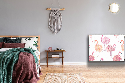 Pokrov za radiator PVC Flamingi in rože