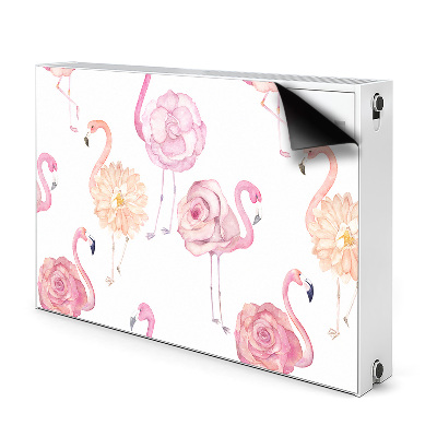 Pokrov za radiator PVC Flamingi in rože