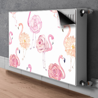 Pokrov za radiator PVC Flamingi in rože