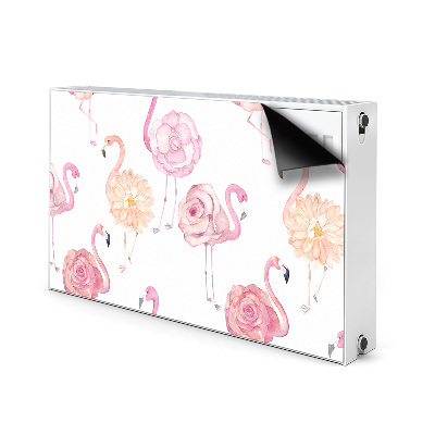 Pokrov za radiator PVC Flamingi in rože