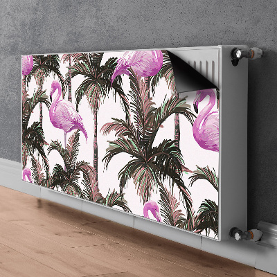 Pokrov za radiator PVC Flamingi v palmah