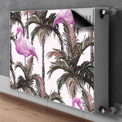 Pokrov za radiator PVC Flamingi v palmah