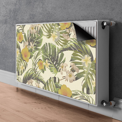 Pokrov za radiator PVC Tropski listi in cvetovi
