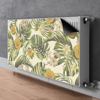 Pokrov za radiator PVC Tropski listi in cvetovi