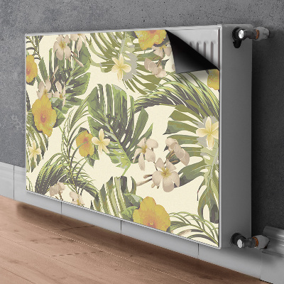 Pokrov za radiator PVC Tropski listi in cvetovi